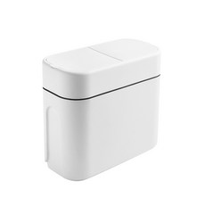 雙格垃圾桶, 白色的, 1個