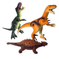 유원 소프트 공룡 육식동물 인형 대형 3종 세트, 혼합색상, 1개