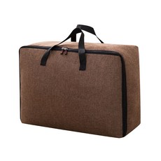 마켓에이 코튼 린넨 이동식 이불 정리함 2XL, 브라운, 1개