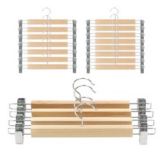 OLIVING 木製夾式裙褲架, 原木色, 20入