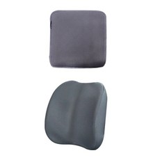 BODYLAB 方形坐墊+腰墊組, 冷灰色（靠墊）、單色（靠墊）