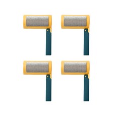 除塵清潔刷滾筒, 黃色, 4個