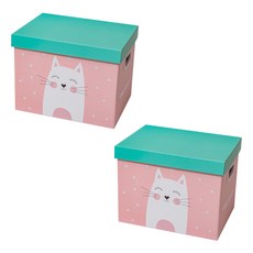 애니멀 페이퍼 리빙 박스, 고양이, 2개