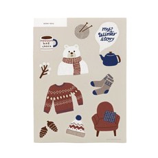 10款冬季故事貼紙, 混色, 10套