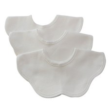 Apple Eye 滾邊圍兜組, White, 3入