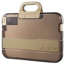 Young Green 透明手提式A4文件盒, 黑色, 1個