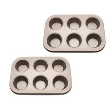 層層瑪芬 6入 模具 金色, 2個