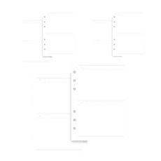 Jaquere童子的包包6孔日記本替換內頁 2 Days Planner 3入, 50張