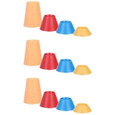 kaxiyagolf 4Way橡膠高爾夫球座 4種組, 橘色 + 紅色 + 藍色 + 黃色