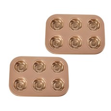 金色玫瑰6連烤盤, 2個