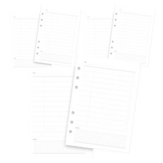 Jaquere Dongju的包包6孔日記本替換內頁Day Planner 3入, 50張