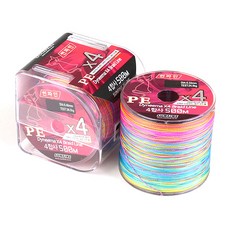 SUNFINE 5色4股編織釣魚線 500m, 混合色