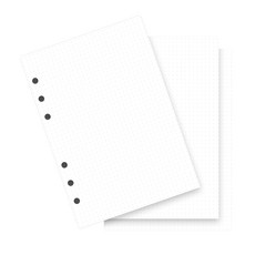 Jaquere Dongju包包6孔日記本替換內頁 Dot 4mm 3入, 50張