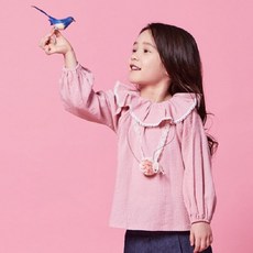 WISHKIDS 女童荷葉邊鈴鐺女衫