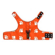 스터디프로덕트 스터디펫 워킹 베스트 하네스 600D S, Paw Print Orange, 1개