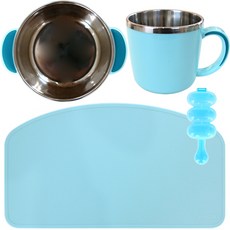 餐具組, 薄荷綠, 碗+杯子+墊子+飯糰模具