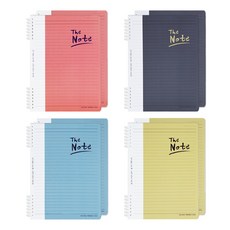 미소로 3000 PP 2단 노트 1921 72매 190 x 260 mm 4종 x 2p, 옐로우, 블루, 레드, 블랙, 1세트