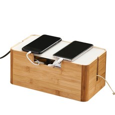 基本款設計電線收納盒 米色, 1個