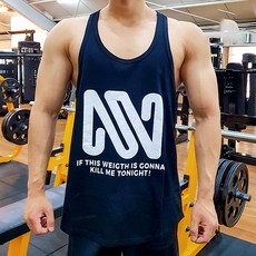 NOKJOK 男款文字印花運動背心