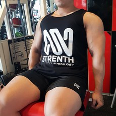 NOKJOK 男款文字印花運動背心