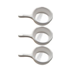 Chillin 陶瓷平底鍋造型醬料碗, 白色, 3個