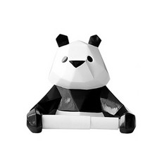 北歐風熊貓衛生紙架, 黑色的, 1個