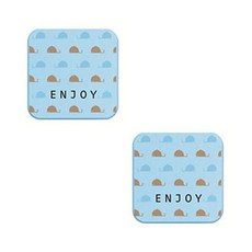 Vinterior 藍色浴室珪藻土盤狀杯墊 TYPE 31 D, 2個, 藍色