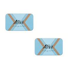 Vinterior 藍色浴室珪藻土盤杯墊 TYPE 02 A, 2個, 藍色