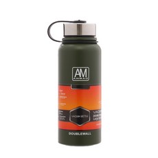 AM不鏽鋼保溫瓶, 綠色, 650ml