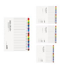 Munhwa Filing System 索引 20 分類藝術紙 A4, 15個