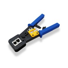 LAN Star 6P 8P EZ水晶頭 穿透式連接器專用網路壓線鉗 RJ45, 混合顏色, 1個, 22cm