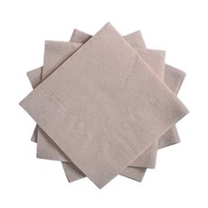 餐巾工廠 雞尾酒素色餐巾 8000入, 棕色, 1個