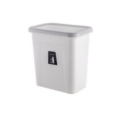 MOAMOAYO 掛式方形垃圾桶 2號, 白色的
