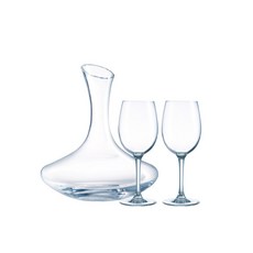 Luminarc 葡萄酒醒酒器+高腳杯 2入, 1套