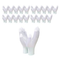 ilovegh PU 指尖塗層工作手套 XS, 白色, 20套