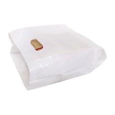 PE 白色環形提把素色一般型側寬塑膠提袋 100入, 白色, 100個