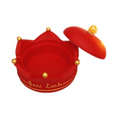 皇冠圓形菸灰缸 YT-RA077, 紅色, 1個