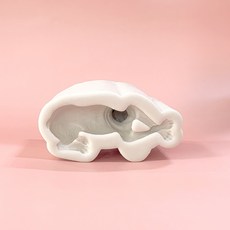 AngleThing 件杜賓雕像矽膠模具, 白色的