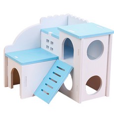 더플로우컴퍼니 햄찌를 위한 알록달록 하우스 14 x 15.5 x 13 cm, C 블루, 1개