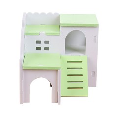 더플로우컴퍼니 햄찌를 위한 알록달록 하우스 14 x 15.5 x 13 cm, C 그린, 1개