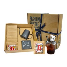 COFFEE@WORKS 風味濾掛式咖啡禮盒組, 1套, 滴水袋Diva 10p+黑藍10p+滴水椅+迷你滴水壺