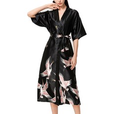 Ahope 奢華絲綢長版浴袍 XXL, TYPE03, 1個