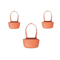 더블레이어 수세미 보관 바구니, 오렌지, 3개