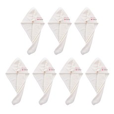 에이홉 키치 단추로 고정하는 헤어타올, 화이트 하트, 7개