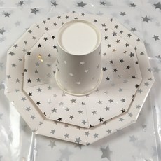 Joy Party銀色星星派對餐桌 4種組, 1套