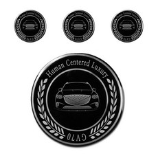 KRYPTON Sorento MQ4 輪轂蓋 標誌 貼紙 黑色 B-05, 4個