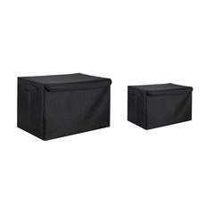 Market A汽車後車廂折疊收納箱 2種組, 黑色