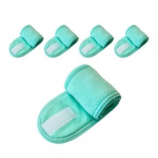 防止頭髮滑落的洗臉頭巾, 薄荷綠, 5個