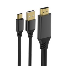 OIKWAN YB Global Galaxy S10 Dex Type C MHL HDMI 鏡像電視連接線 3m, 金屬灰, 1個