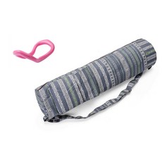 民族帆布瑜伽墊包+瑜伽圈套組B04, 2型（瑜伽墊包），粉色（瑜伽圈）